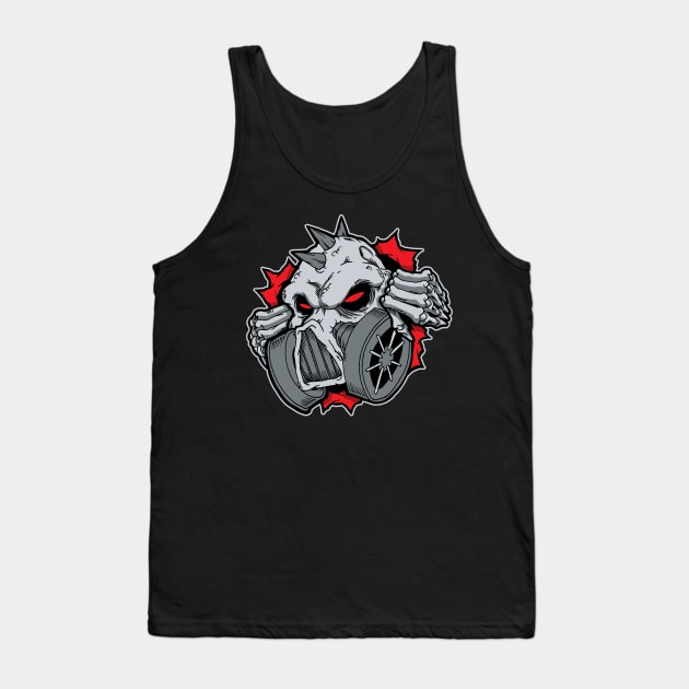 GASMASK SKULL Tank Top by weckywerks